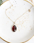 Rose Cut Garnet Necklace Andrea Bonelli Jewelry 