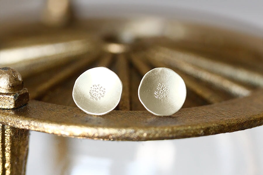 Organic Stardust Studs Andrea Bonelli Jewelry 