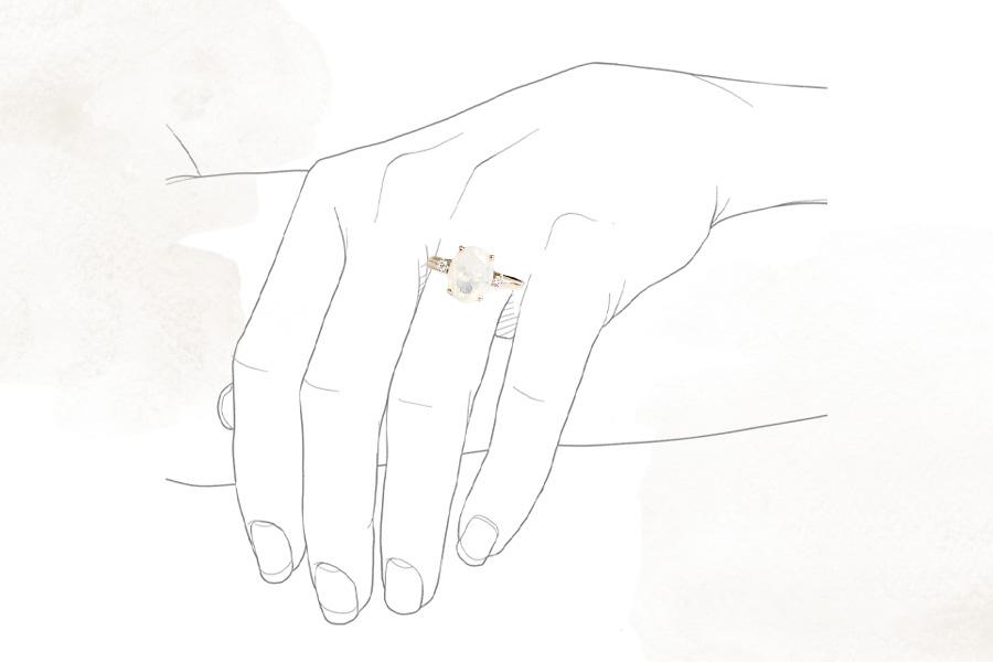 Misa Opal + Diamond Ring Andrea Bonelli Jewelry 