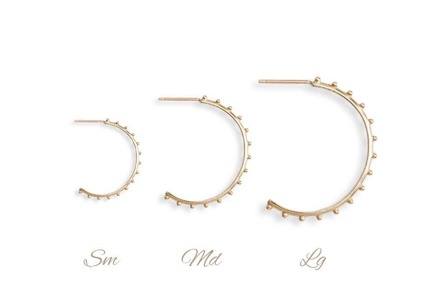 Beaded Hoops Small Andrea Bonelli Jewelry 