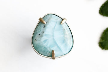 Mixed Metals Larimar Ring Andrea Bonelli Jewelry 