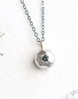 Mixed Metals Faceted Pebble + Sapphire Necklace Andrea Bonelli 