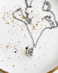 Mixed Metals Faceted Pebble + Sapphire Necklace Andrea Bonelli 