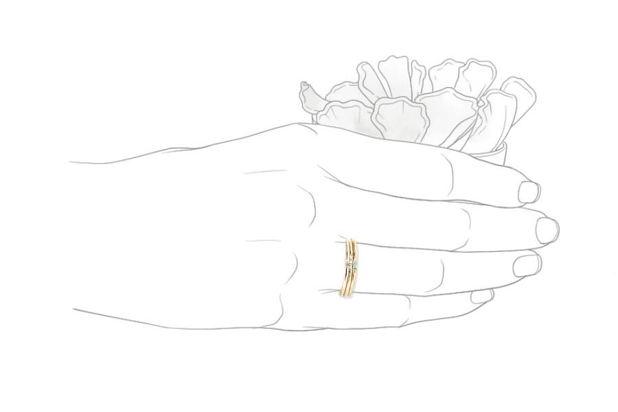 Slim Stacking Emerald Ring Andrea Bonelli 