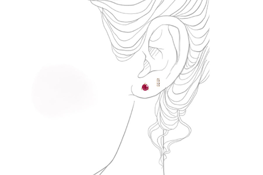 Eva Birthstone Studs Andrea Bonelli Jewelry 