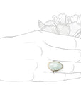 14k + Silver Aquamarine Ring Andrea Bonelli Jewelry 