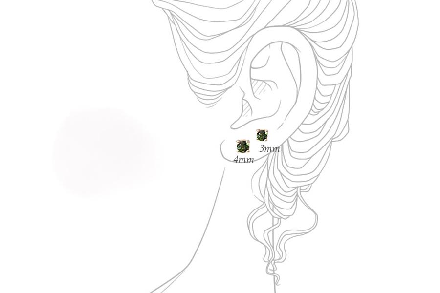 Green Tourmaline Studs Andrea Bonelli Jewelry 