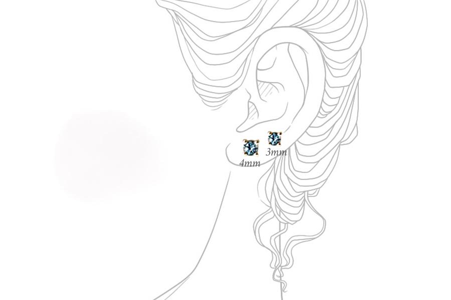 London Blue Topaz Studs Andrea Bonelli Jewelry 