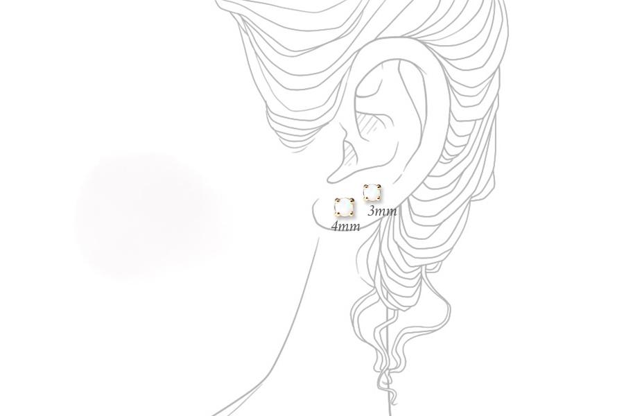 Opal Studs Andrea Bonelli Jewelry 