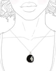 Silver Faceted Black Spinel Necklace Andrea Bonelli 