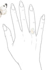 White Chalcedony Ring Andrea Bonelli Jewelry 