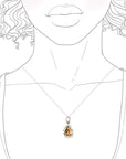 Create Your Aura Pear Halo Necklace Andrea Bonelli Jewelry 