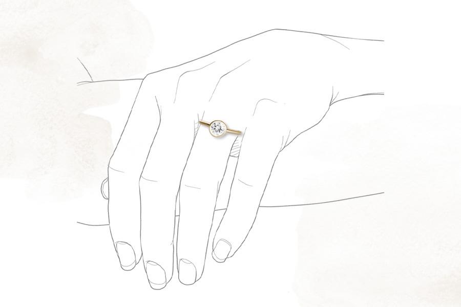 Zoe Moissanite Ring .50ct Andrea Bonelli Jewelry 