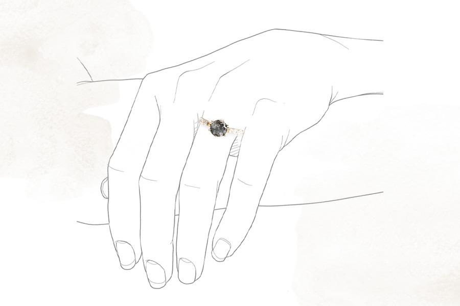 mari salt & pepper diamond ring Andrea Bonelli Jewelry 