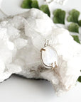 Faceted Moonstone Silver + Gold Necklace Andrea Bonelli Jewelry 