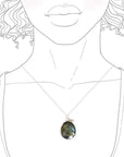 Labradorite + Moissanite Necklace Andrea Bonelli 