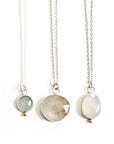 Silver Rutilated Quartz Necklace Andrea Bonelli Jewelry 