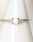 Sora Opal + Diamond Ring Andrea Bonelli Jewelry 