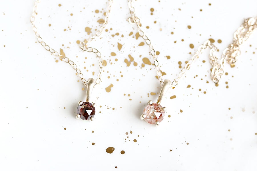 Rose Cut Diamond Necklace No 1 Andrea Bonelli Jewelry 