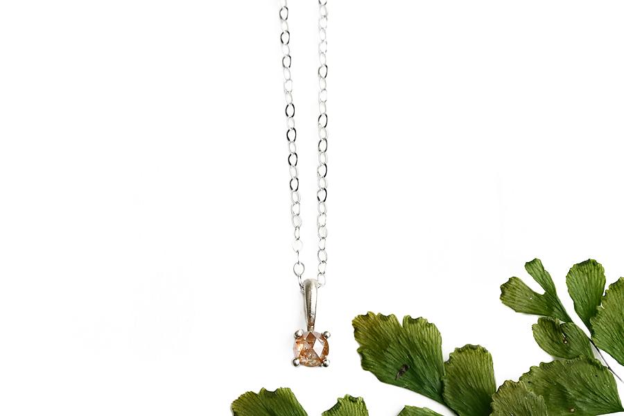Rose Cut Diamond Necklace No 4 Andrea Bonelli Jewelry 