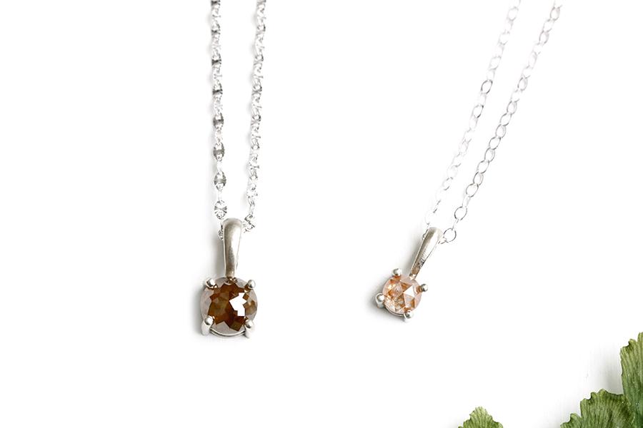 Rose Cut Diamond Necklace No 4 Andrea Bonelli Jewelry 