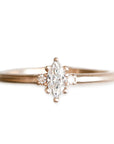 Mira Marquise Diamond Ring .25ct Andrea Bonelli 14k Rose Gold