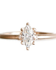 Mira GIA Marquise Diamond Ring Andrea Bonelli 14k Rose Gold