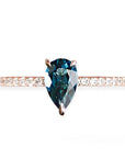 Annalise London Blue Topaz Ring Andrea Bonelli Jewelry 14k Rose Gold