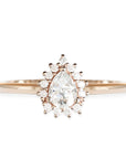 Aura Halo Moissanite Ring Andrea Bonelli Jewelry 14k Rose Gold