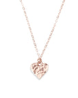 Hammered Heart Necklace Andrea Bonelli 14k Rose Gold