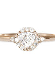 Isobel Halo Diamond Ring Andrea Bonelli Jewelry 14k Rose Gold