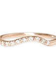 Liliana Moissanite Ring Andrea Bonelli Jewelry 14k Rose Gold