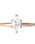 Mia Marquise GIA Diamond Ring Andrea Bonelli Jewelry 14k Rose Gold