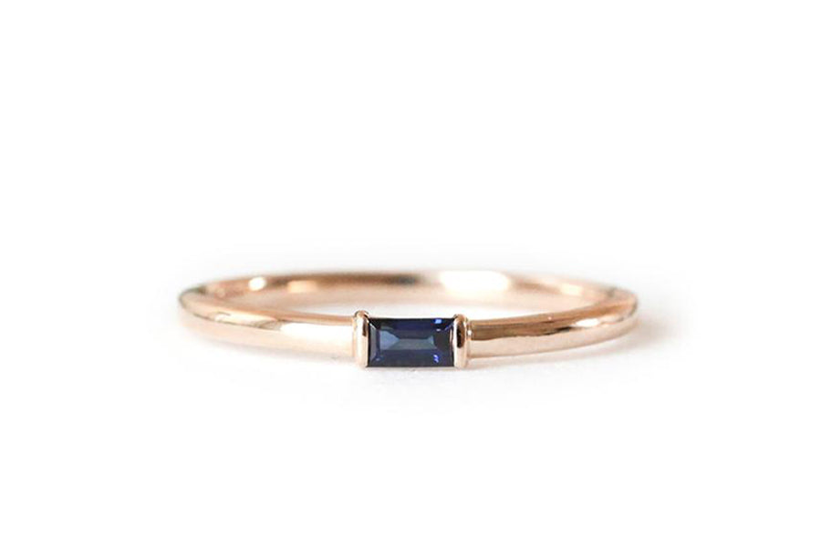 Maya Sapphire Ring Andrea Bonelli 14k Rose Gold