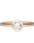Zoe Rose Cut Diamond Ring Andrea Bonelli Jewelry 14k Rose Gold