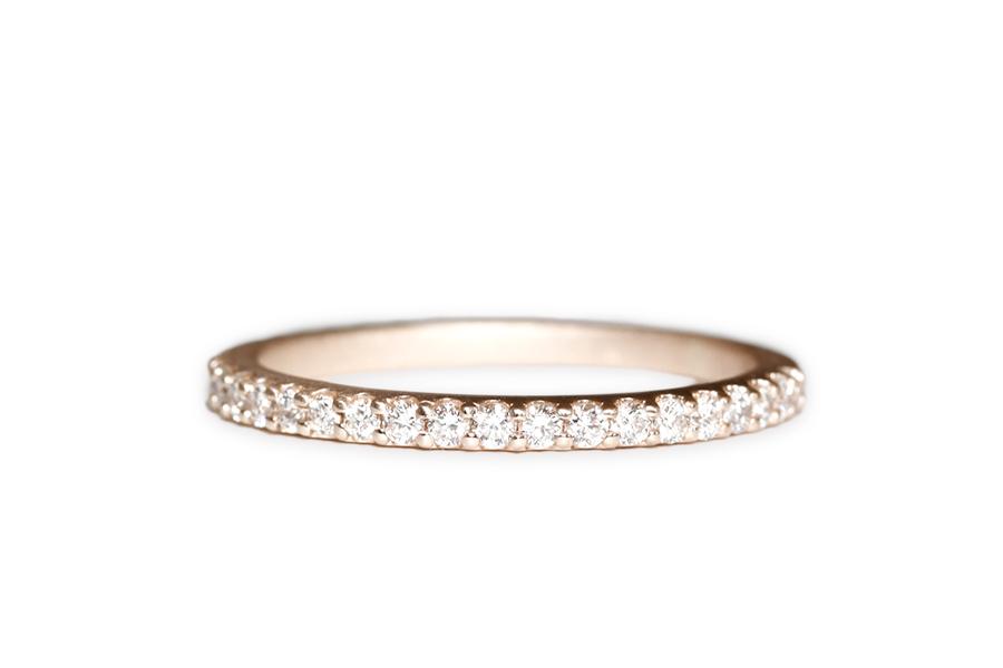 Simone Diamond Band Andrea Bonelli 14k Rose Gold