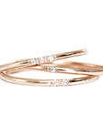 Slim Stacking Diamond Rings Andrea Bonelli 14k Rose Gold