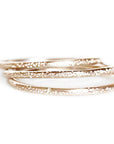 Glint Stardust Stacking Rings Andrea Bonelli Jewelry 14k Rose Gold