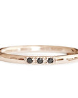 Tove Black Diamond Ring Andrea Bonelli 14k Rose Gold