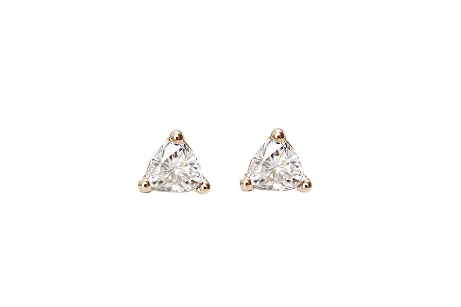 Trillion Studs Andrea Bonelli Jewelry 14k Rose Gold