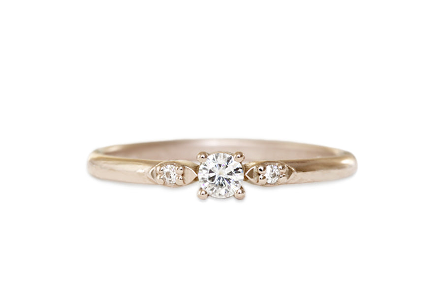 Corynn Diamond Ring Andrea Bonelli Jewelry 14k Rose Gold