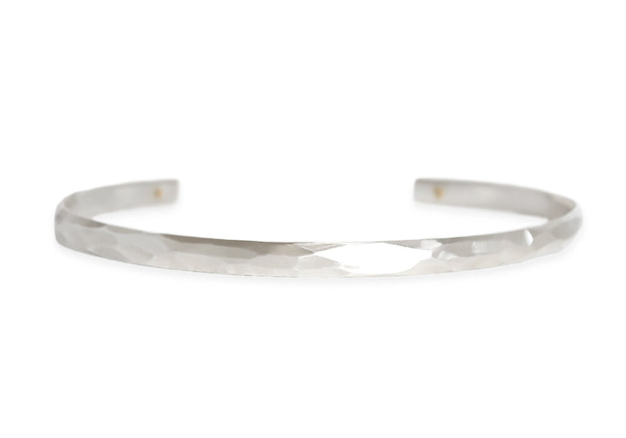 Silver Faceted Diamond Cuff Andrea Bonelli Jewelry 