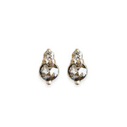 Seedling Salt + Pepper Diamond Studs Andrea Bonelli Jewelry 14k Yellow Gold