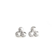 Silver Tria Beaded Studs Andrea Bonelli Jewelry Sterling Silver