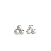 Silver Tria Beaded Studs Andrea Bonelli Jewelry Sterling Silver