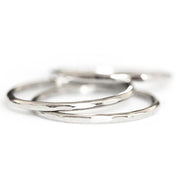 Silver Glint Stacking Rings Andrea Bonelli Sterling Silver