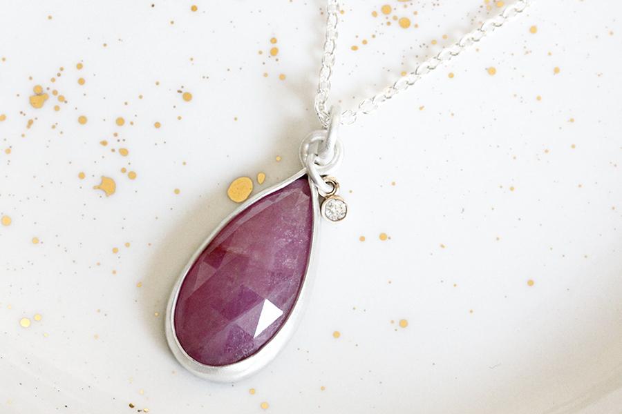 Pink Sapphire Necklace Andrea Bonelli Jewelry 