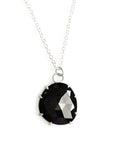 Silver Faceted Black Spinel Necklace Andrea Bonelli Sterling Silver