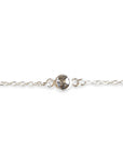 Silver Rose Cut Diamond Chain Bracelet Andrea Bonelli Jewelry Sterling Silver