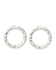 Silver Lacuna Circle Studs Andrea Bonelli Jewelry Sterling Silver